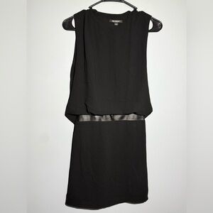 Neil Barrett Black Mini Dress with Satin Detail